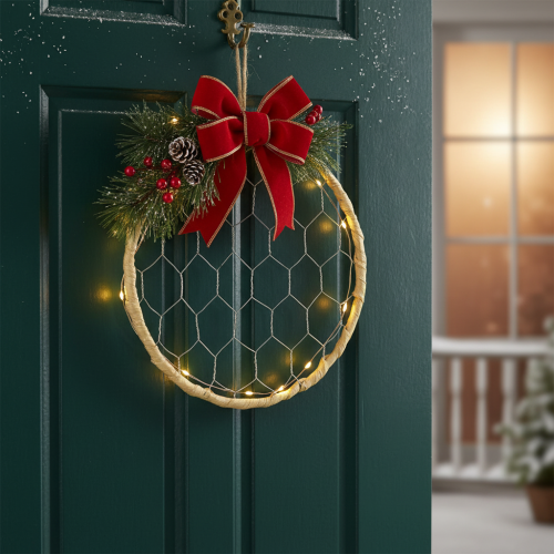 kohteita Koristeelliset metalliset raffia-ripustusrenkaat, Ø20cm, 4 kpl, boheemi seinäkoriste, ikkunakoriste