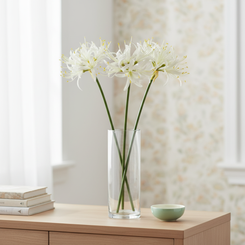Nerine Guernsey Lily tekokukka Valkoinen Keltainen Ø15cm L65cm | Floristik24.fi