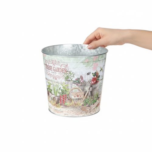 kohteita Pienet metalliset kukkaruukut, värilliset, Fresh Garden, 16 cm korkea, 2 kpl