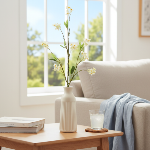 kohteita Omenankukan oksa, tekokukan oksa, valkoinen, 65 cm, 1 kpl