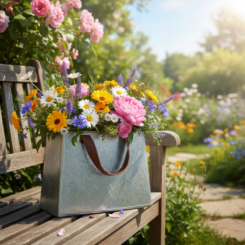 kohteita Koristeellinen kassi, hopea, valkoinen, ruskea, metalli, ruukkukassi, P22cm, 2 kpl