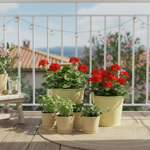 kohteita Metallinen ämpäriruukku kahvalla, vihreä/keltainen, 20x17,5x16cm, 2 kpl