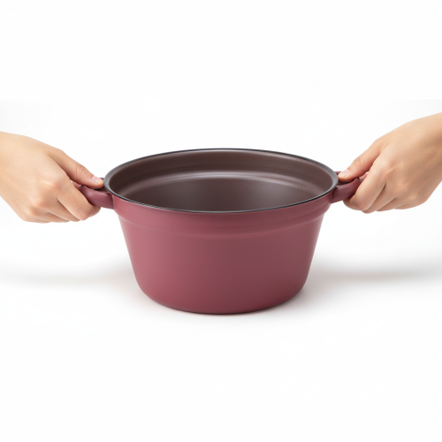 kohteita Metallinen ämpäri kahvoilla, koristeellinen ruukku istutukseen, punainen, Ø20,5cm, K10,5cm