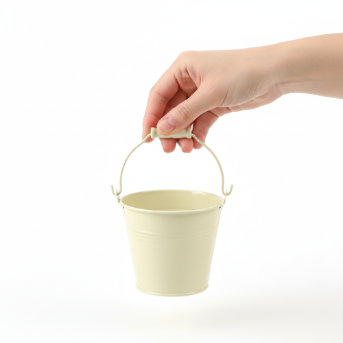 kohteita Ämpäri kahvalla, istutuslaatikko, pastellivärinen metalli, Ø10cm K8cm, 10 kpl