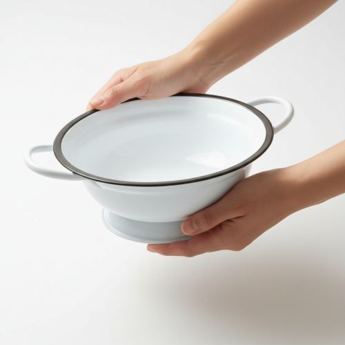 kohteita Metallinen koristekulho, valkoinen ja musta, Ø16,5 cm, korkeus 6,5 cm, 4 kpl