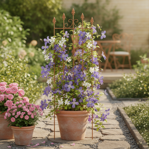 kohteita Sydänaiheinen säleikkö, romanttinen kiipeilyapu puutarhapoluille tai terasseille, 101 cm