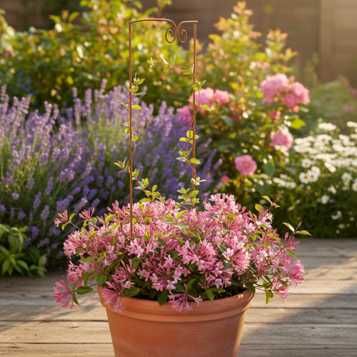 kohteita Säleikkö, kiipeilyapu, kaareva koriste-elementti kukkapenkkeihin ja ruukkuihin, 75 cm