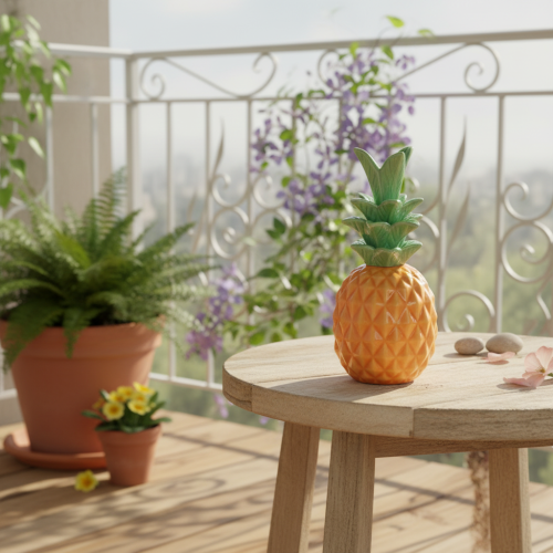 kohteita Koristeellinen ananas-keramiikkakoriste, eri värejä, 17 cm, 3 kpl