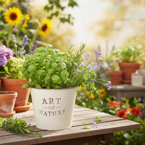 kohteita Sinkkiruukku Art of Nature Cream Ø17,5cm K15cm