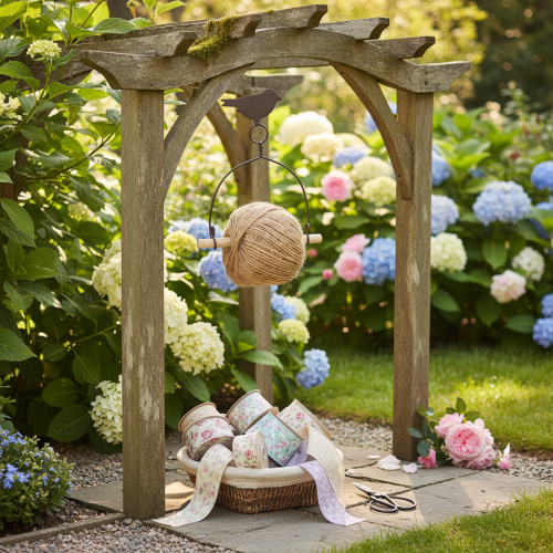 Käytännöllinen koristeellinen nauhateline, lintu, shabby chic | Floristik24.fi