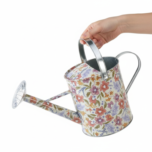 Koristeellinen metallinen kastelukannu, vintage-kukkien istutusastia, Ø18cm | Floristik24.fi