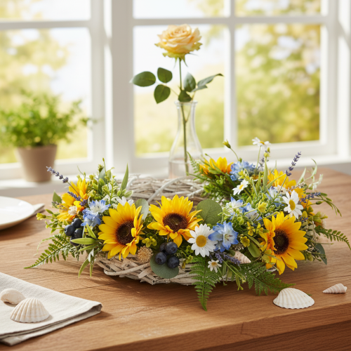 Pyöreä oksakranssi askarteluun ja koristeluun, ovikranssi 50cm | Floristik24.fi