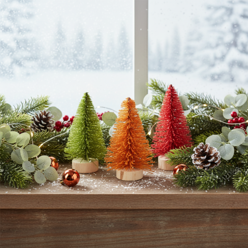 Miniatyyri keinotekoinen joulukuusi pöytäkoristeeseen, 12 cm, 6 kpl | Floristik24.fi