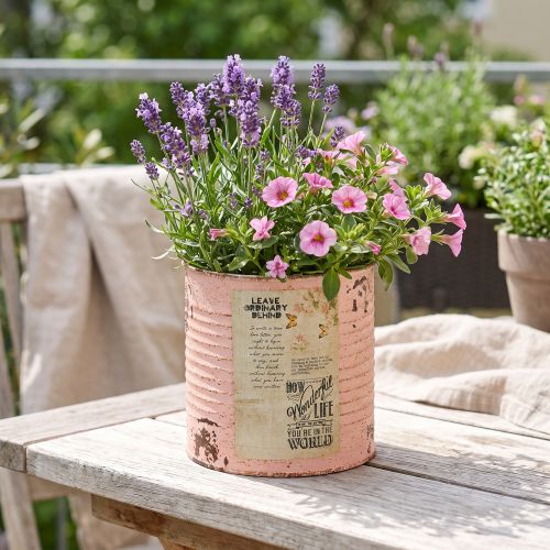 Kukkaruukku koristeellinen lohi metallinen kesäkoriste Ø11cm K10.5cm | Floristik24.fi