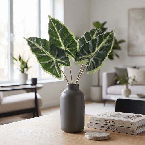 Alocasia Elephant Ear Arrow Leaf Keinotekoiset kasvit Vihreä 55cm | Floristik24.fi