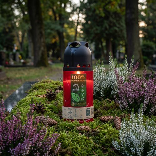 kohteita Grave kynttilä punainen ICP kompostoitava muistokynttilä H20cm