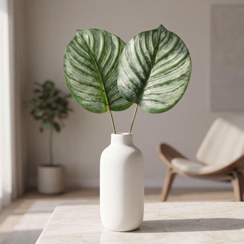 Calathea Artificial Basket Marante Keinotekoiset kasvit Vihreä 51cm | Floristik24.fi
