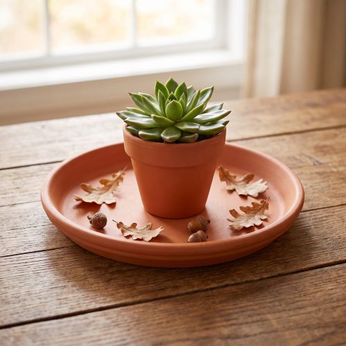 Coaster Välimerellinen, keraaminen kulho terrakotta Ø10,7cm | Floristik24.fi