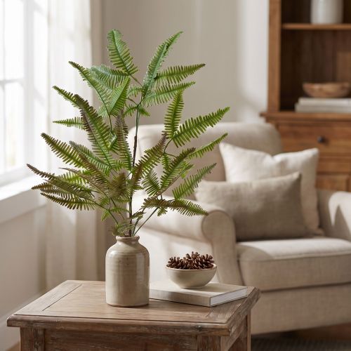 Keinotekoinen saniainen tekokasvi saniaisen lehdet vihreät 44cm | Floristik24.fi
