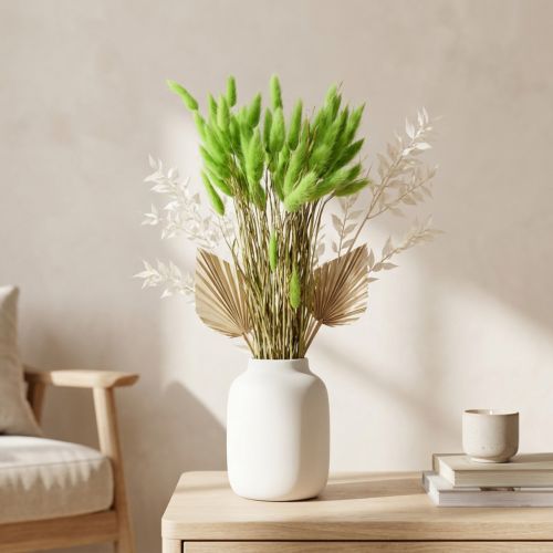 Samettinen ruohonvihreä Lagurus kuivattu kuivattu ruoho makea ruoho 20-50cm 25g kuivattu kukkakoriste Boho | Floristik24.fi