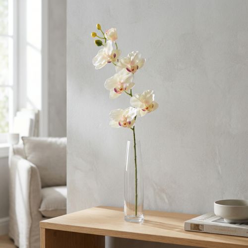Orchid Phalaenopsis keinotekoinen 6 kukkaa kermanpunainen 70cm | Floristik24.fi