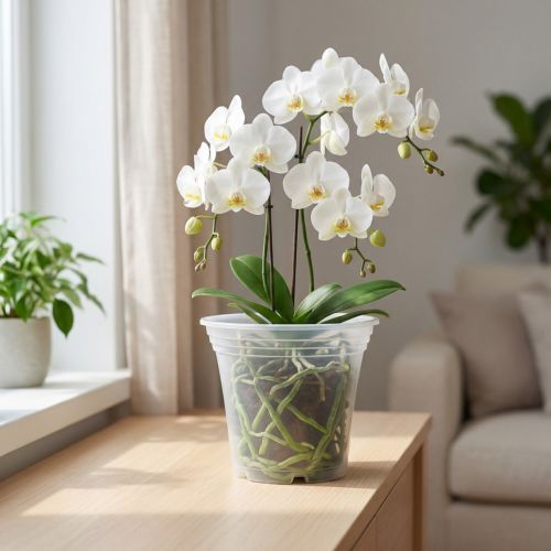 Muovinen ruukku “Irys” läpinäkyvä Ø17cm 1 kpl | Floristik24.fi