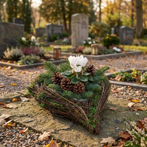 Planter Heart Vine Moss 21cm x 26cm K6cm | Floristik24.fi