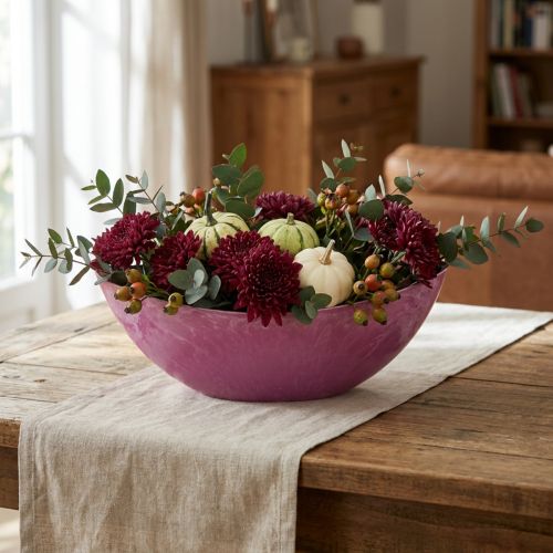 Muovikulho, pinkki, 39 cm x 13 cm, korkeus 13 cm | Floristik24.fi
