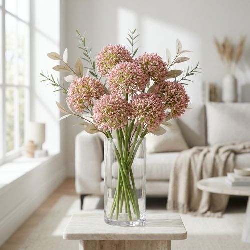 Allium keinotekoinen vaaleanpunainen 55cm | Floristik24.fi