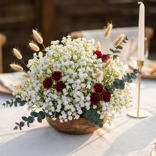 Valkoinen Gypsophila keinotekoinen L30cm 12kpl | Floristik24.fi