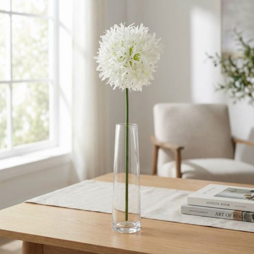 Koriste sipuli Allium keinotekoinen valkoinen Ø12cm K62cm | Floristik24.fi