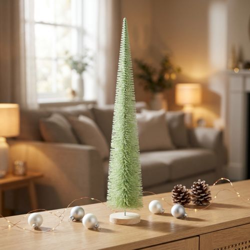kohteita Keinotekoinen joulukuusi, koristeellinen puujalustalla, 60 cm