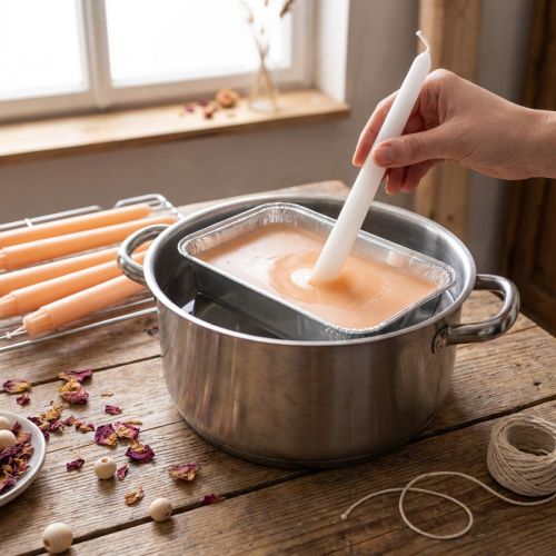 Kynttilän kastovaha kastovaha takki vaha vaha persikka 1kg | Floristik24.fi