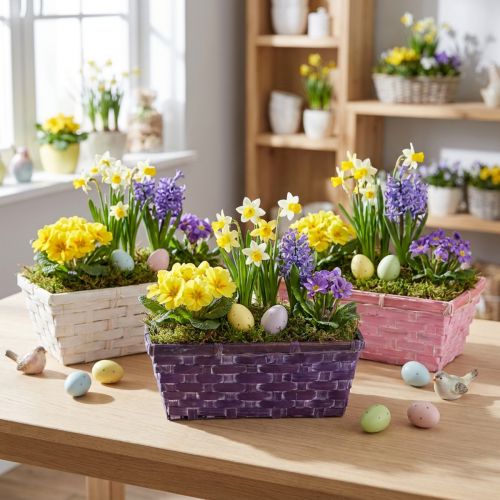 Sirukori neliö purppura/valkoinen/pinkki 6 kpl | Floristik24.fi