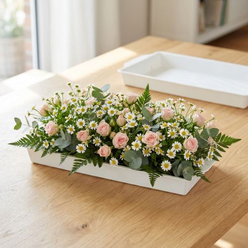 OASIS® plug-in kulho valkoinen 23cm x 11,5cm x 2,5cm 5 kpl | Floristik24.fi