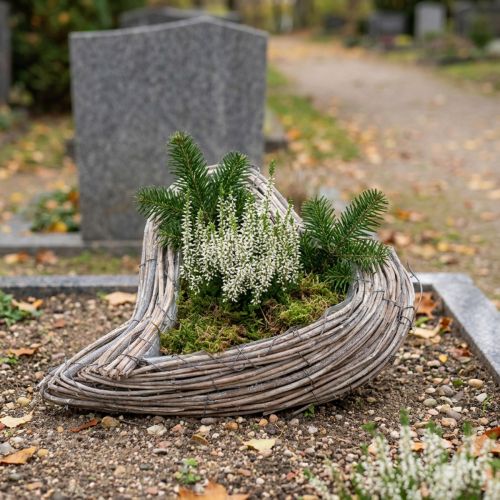 kohteita Kasvisydän, rottinkiköynnös, luonnonvalkoinen, 20 cm x 24 cm x 6 cm