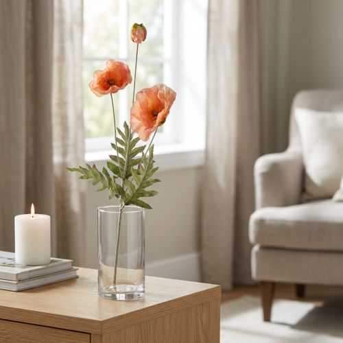 Tekokukat silkkikukat unikot koristeet 75cm | Floristik24.fi