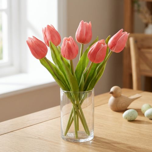 kohteita Korkealaatuinen tulppaaninkukka, elävän näköinen kopio pöytämaljakoihin, 21 cm, 6 kpl