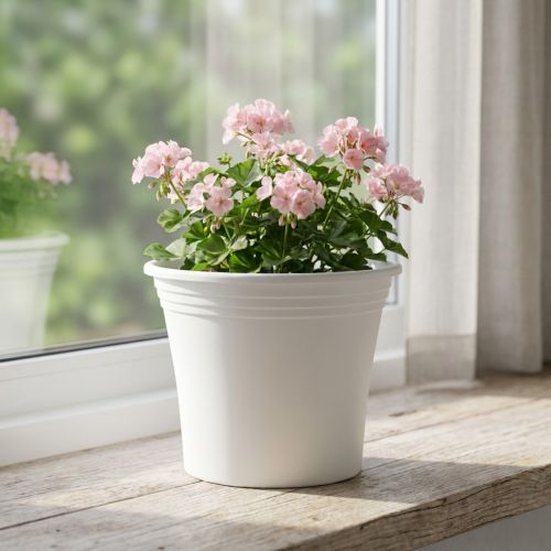 Muovinen ruukku “Irys” valkoinen Ø25cm K21cm 1 kpl | Floristik24.fi