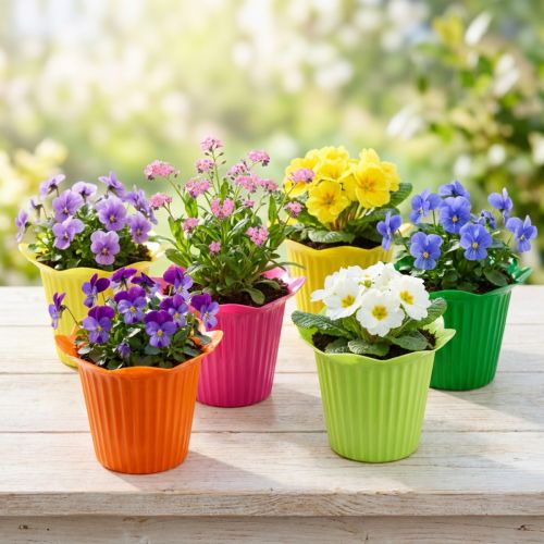 Muovinen ruukkukukka Ø6,5cm 25 kpl | Floristik24.fi
