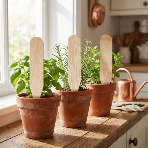 Puutarhapiiput puiset sänkypanokset yrteille & Co 10cm 12kpl | Floristik24.fi