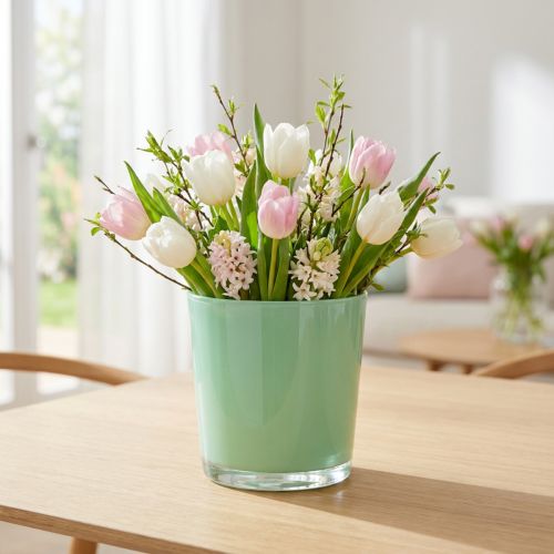 Lasiruukku Ø11,5cm K10,8cm Mintunvihreä | Floristik24.fi
