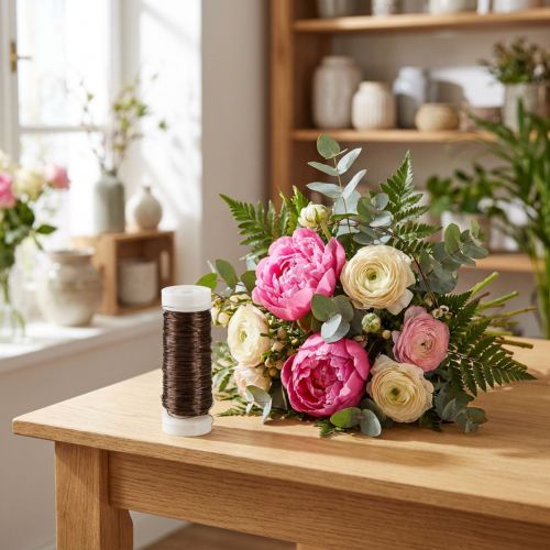 Deco emaloitu lanka Ø0,30mm 30g/50m ruskea | Floristik24.fi
