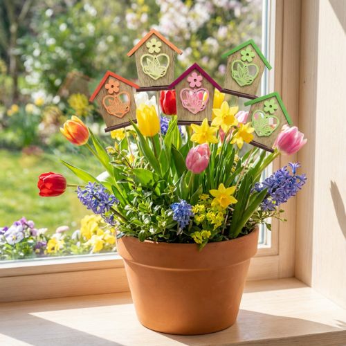Kukkatulppa kevättalon perhonen kukka 8,5cm 12 kpl | Floristik24.fi