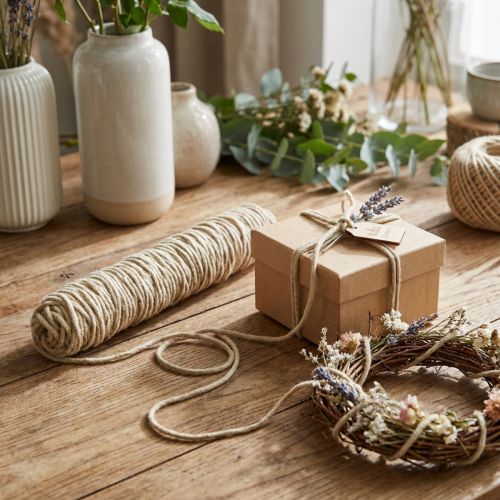 Wick lanka villalanka huopa nauha huopanauha beige L55cm | Floristik24.fi