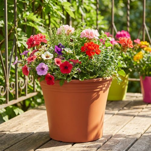 Ruukku "Irys" muovinen terrakotta Ø33cm K27,5cm 1 kpl | Floristik24.fi
