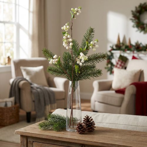 kohteita Keinotekoinen snap hernepensas lumimarja L74cm