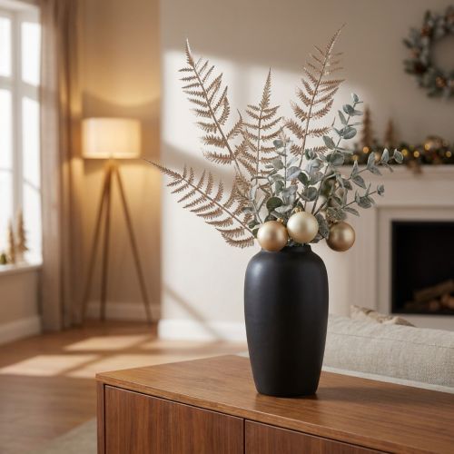 Keinotekoinen koriste saniainen samppanja metalli L85cm 2kpl | Floristik24.fi