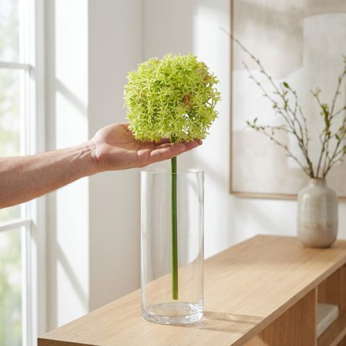 Allium vihreä kukka keinotekoinen koriste sipuli Ø18cm 90cm | Floristik24.fi