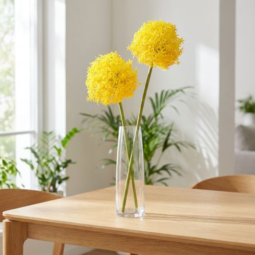 Allium keltakukkainen tekosipuli 80cm Ø14,5cm 2kpl | Floristik24.fi